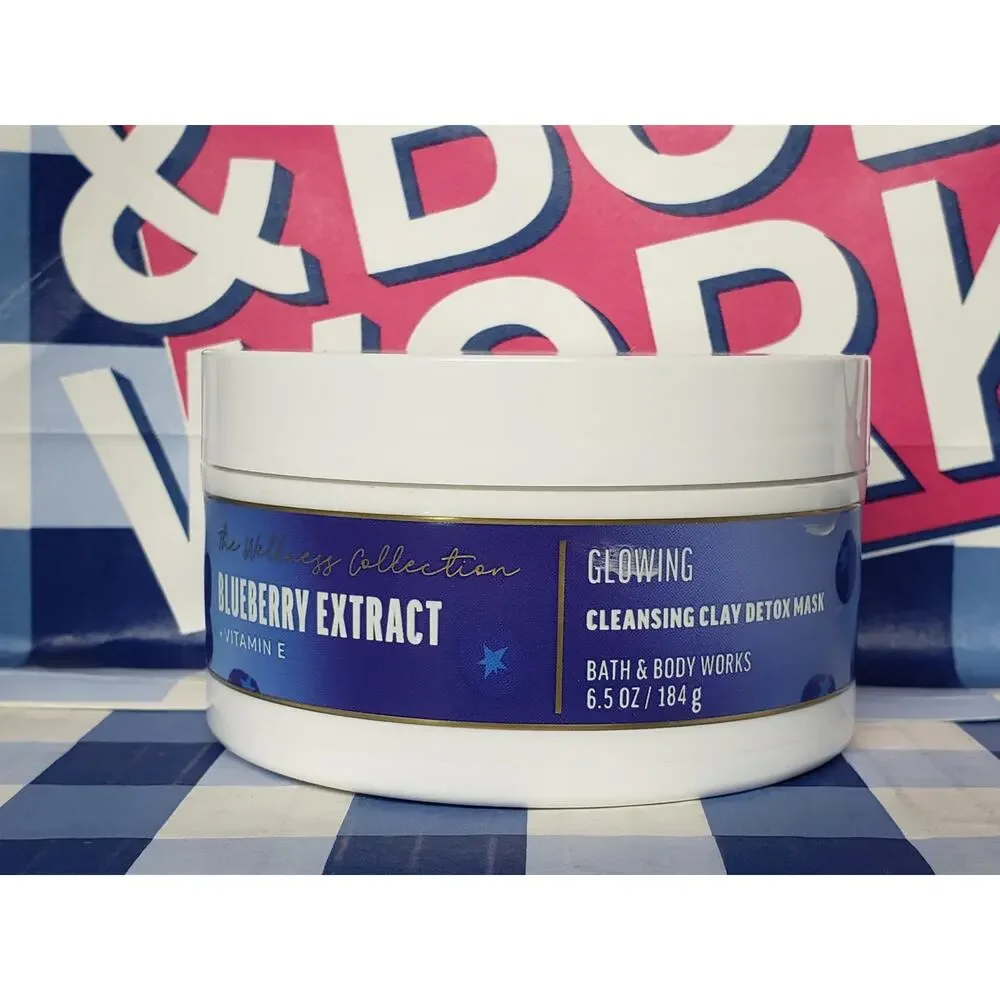 BBW Blueberry Extract Glowing Cleansing Clay Detox Mask Body Wellness Collection